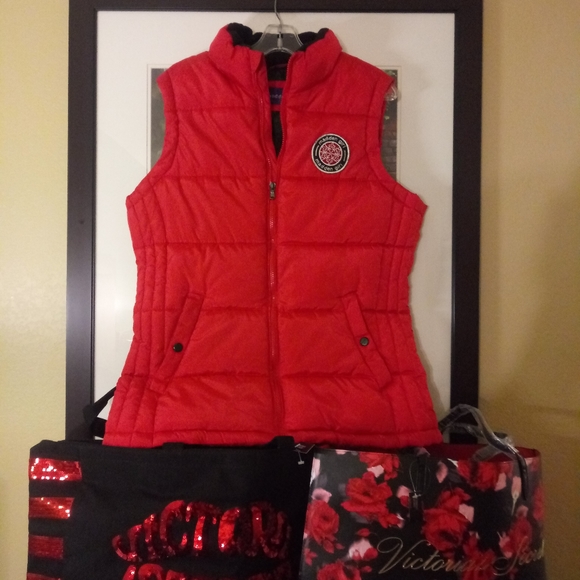 Steve Madden Jackets & Blazers - Steve Madden Puffer Vest Rose Red *See VS Bags